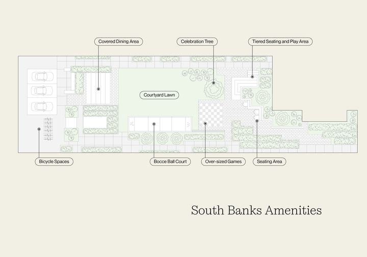South Banks amenity plan, artist’s concept