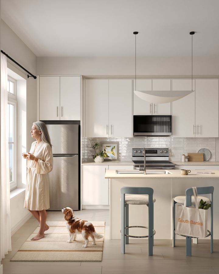 Kitchen with Package C finishes, artist’s concept