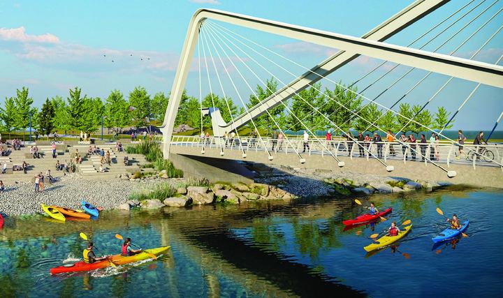 Lakeview Village waterway, artist’s concept